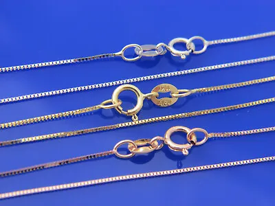 10k Gold Box Chain Solid 10k Gold Chain Yellow Gold Rose Gold White Gold • $57.95