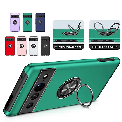 For Google Pixel 6a/7/7a/8 Pro Armor Ring Kickstand Holder PC Hybrid Case Cover • $17.89