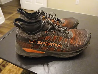 La Sportiva Mutant Mens Black RED Trail Runners RUNNING MOUNTAIN SZ 10.5 • $55