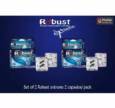 Authentic Robust Extreme 4 Capsules By 2's Set Of 2 (400 Mg) Erection Stamina  • $47.84