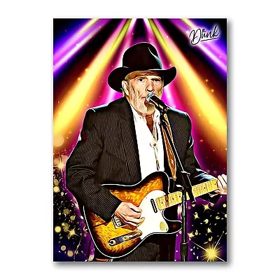 Merle Haggard Headliner Sketch Card Limited 09/30 Dr. Dunk Signed • $6.99