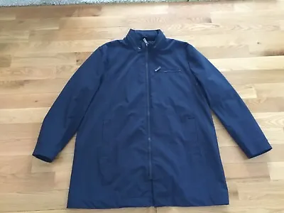 Kenneth Cole Black 3/4 Length Rain/Water Repellent Blue Coat Jacket Lining 2XL. • $19.99