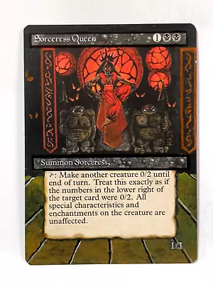 Sorceress Queen Revised Edition MTG Magic Hand Painted Altered Extended Art • $0.99