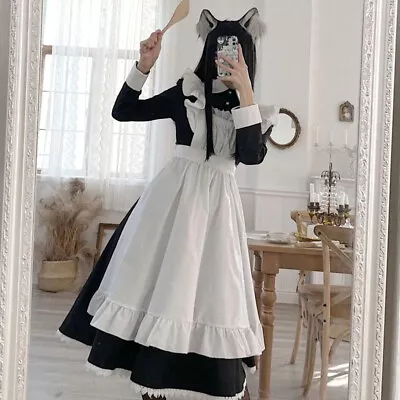 Maid Outfits Women Long Dress Cosplay Costume Halloween Party Uniform Suit • $41.99