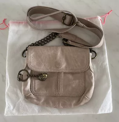 £45 • Buy KIPLING - JANNU SMALL CREAM/STONE VINTAGE LEATHER CROSSBODY BAG W STORAGE BAG