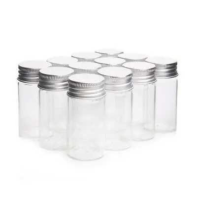 Vials Small Glass Bottles Mini Jars With Aluminum Screw Storage 2024Top N6N3 • £2.06