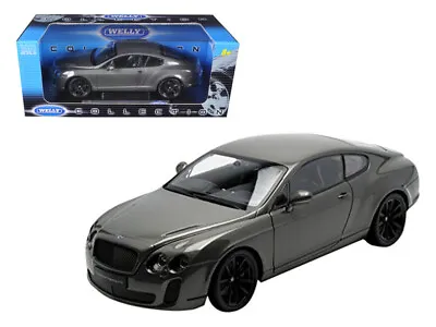 $38.65 • Buy 1/18 Welly Bentley Continental SuperSports Coupe Diecast Model Car Grey 18038