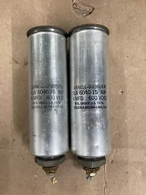 Pair Of CD Western Electric 124 Amp Oil Capacitors 4MFD 600V • $189