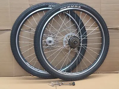 QR 26  MTB Bike V Brake Rim/Disc 6/7/8/9 Speed Wheel Set Kenda Tyre 26 X1.95 • $152.93