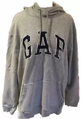 Unisex GAP Grey Hoodie Blue Motif U.K. XL. 26” Pit To Pit • £11.99