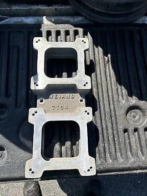 $200 • Buy Vintage WEIAND  (7164) Dual Carburetor Adapter Plate For 671 Blower Supercharger