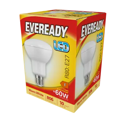 2/6/12 X Eveready LED R80 Reflector E27 ES Light Bulbs | 806Lumens 8.8W 3000K|WW • £8.99