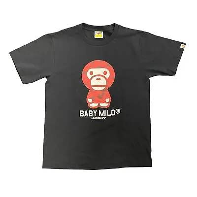 A Bathing Ape Bape Baby Milo Black T-shirt Adult Size Medium • $80