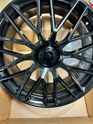Set Of 4 18  Gloss Black Mercedes Benz AMG Wheels Rims C43 C63 C300 S500 GL350 • $985