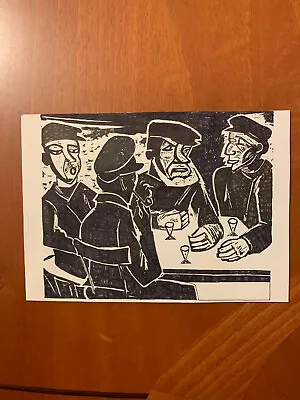 Max Pechstein. Four  Men On Table. • $40