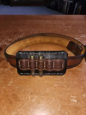 Leather Handcrafted Ammo Holder Belt Sleeve • $20