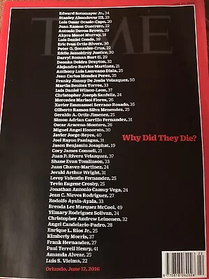 TIME Magazine Orlando Night Club Shooting Cover June 2016 • $14.99