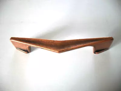 Vintage Nos Copper Chevron Drawer Pull Boomerang Cabinet Door Handle • $28