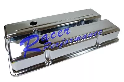 Small Block Chevy 1958-86 Chrome Steel Short Valve Covers 283 327 350 400 SBC • $99.96