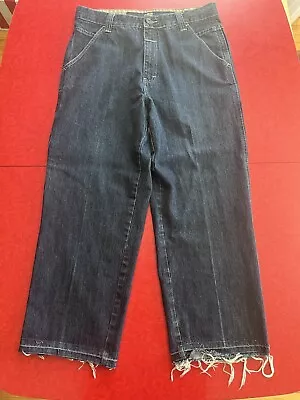 Vintage 90s Marithe Francois Girbaud Blue Baggy Denim Carpenter Jeans Mens 34x28 • $34.99