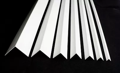 £1.69 • Buy !!1 Metre Length!! WHITE PLASTIC PVC CORNER 90 DEGREE ANGLE TRIM - VARIOUS SIZES