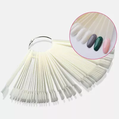 Board Color Card Manicure With Ring False Nail Tips Display Oval Polish • £5.28