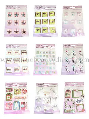 Choose A Pack In 2 Craft Embellishments Card Toppers Cardmaking Scrapbooking New • £0.99