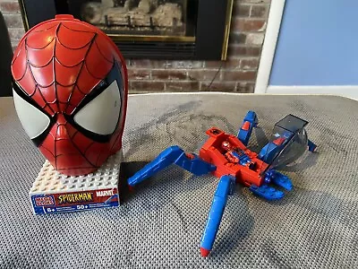 Spider-man 2-Go Mega Bloks Set 1906 Used Case And 50+ Pieces Minifigure • $12.99