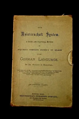 Meisterschaft System ^Short And Practical Method Of Acquiring Fluency 1884 LB142 • $12.12