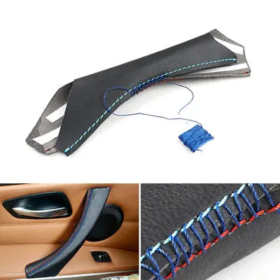 M-Line Left Interior Door Handle Cover Hand Sew Leather For BMW E90 E91 E92 E93 • $7.59