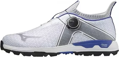 MIZUNO Golf Shoes WAVE HAZARD BOA WIDE 51GM2170 White Blue US9(26cm) • $75.66