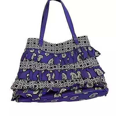 Vera Bradley Simply Violet Cha Cha Ruffle Shoulder Bag • $20