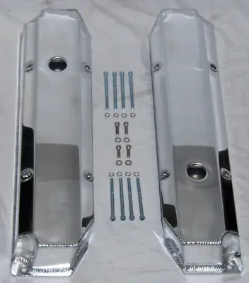 Polished Fabricated Aluminum Valve Covers For Big Block Mopar 383 400 440 B RB • $99.87