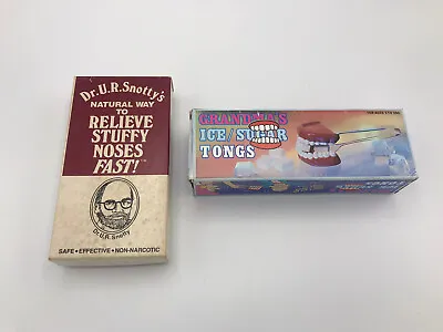 2 Vintage Novelty Prank Jokes (Dr. UR Snotty's Natural Way & Grandma's Tongs) • $10