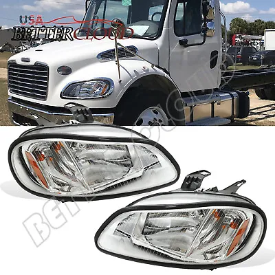 Headlights Headlamps Left & Right Pair Set For 02-18 Freightliner M-2 M2 • $138.82