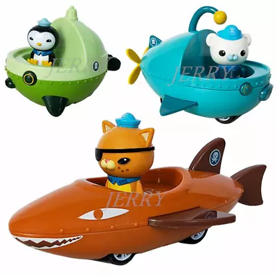 3PCS The Octonauts Barnacles Peso Kwazii Pull-back Vehicle Toy Figures Kids Gift • $34.88