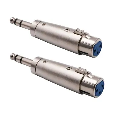 2 Pack 1/4 TRS To XLR Female Adapter Female XLR To 1/4 Stereo Audio Connector • $8.99