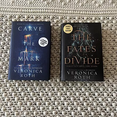 CARVE THE MARK & THE FATES DIVIDE Veronica Roth Signed First Editions • $35