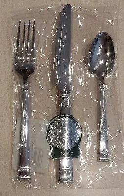 3 Pc Set Heritage Mint Bentley Place Setting 18/10 Stainless Flatware • $28.88