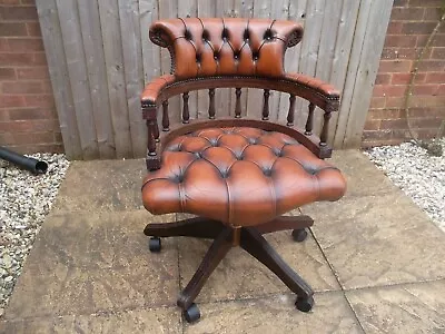 £225 • Buy Captains Chair Brown Leather