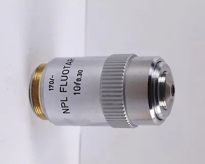 $329.99 • Buy Leitz NPL Fluotar 10x /.30 170mm TL Microscope Objective
