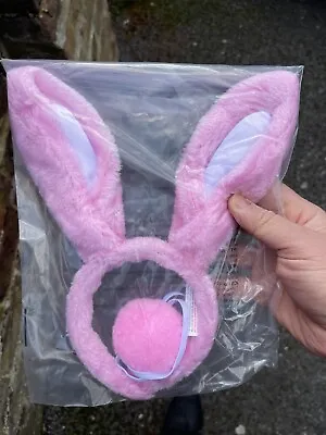 Kids Boys Girls  Rabbit Easter Bunny Ears Tail Fancy Dress Up Accessory Kit • £3.75