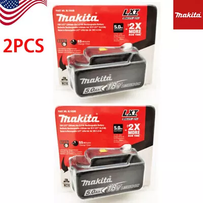2PACK Makita BL1850B-2 18V Battery 5.0Ah LXT Li-Ion Battery Brand New  Xr • $82