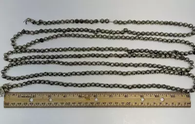 Vintage 3/8 Mercury Glass Bead Garland Christmas- Silver -100  Single Beads • $36