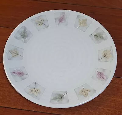 Woodland MIKASA Stoneware Multicolor Leaf Panels CW407  12  Round Platter  EUC • $19.99