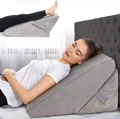 Adjustable Bed Wedge Pillow For Sleeping -Incline Folding Memory Foam Cushion  • $47.45