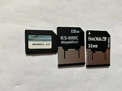 Lot 3pcs: 128mb32mb64mb  MMC SD Memory Cards For Old PDA Mmc Devices • $9.99