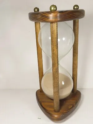 Sand Timer Wooden Hourglass 60 Minutes Vintage Huge Christmas 10  C6172 • $32.57