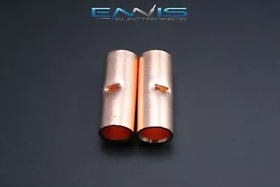 2 Gauge Copper Butt Connector 2 Pk Crimp Terminal Awg Battery Splice Cur2 • $9.95