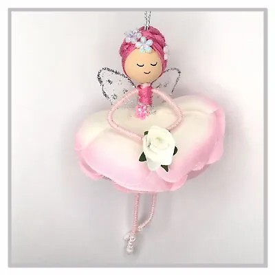 Fairy Flower Doll New Original Handmade Pink White Ballerina 14cm Collectible • $28.95